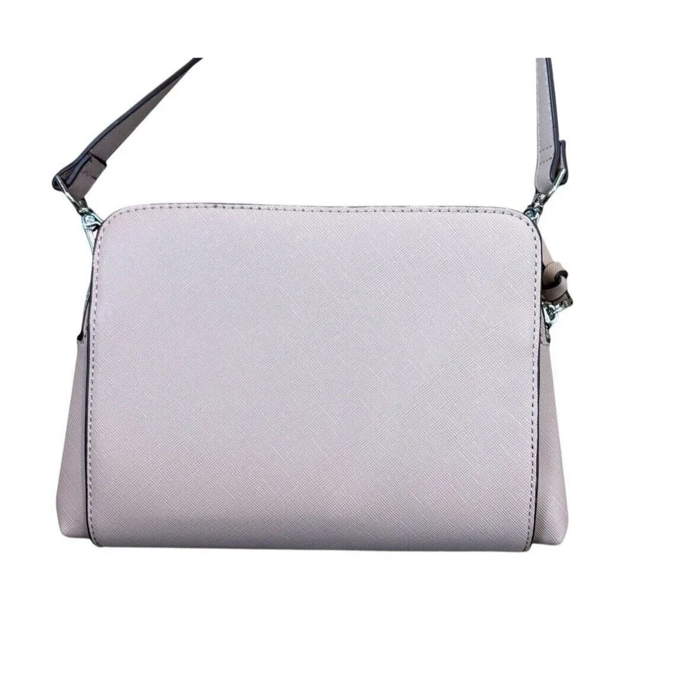 STEVE MADDEN Blannis Crossbody Purse Blush Pink Silver Logo Hardware Pockets